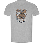 Kruskis CA66900358C070 Футболка с коротким рукавом Seafood Octopus ECO Серый Heather Grey L