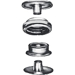 Prym 405387 Запасная часть кнопки 10 единицы Silver 15 mm