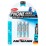 Ansmann 5030142 Micro AAA 800mAh DECT Phone 1x3 NiMH Перезаряжаемый Micro AAA 800mAh DECT Phone Аккумуляторы Серебристый Silver