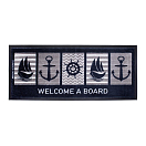 Купить Дверной коврик Marine Business Welcome 41264 1200x450мм большой нескользящий из серого/синего полиамида 7ft.ru в интернет магазине Семь Футов