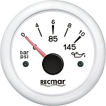 Recmar RECKY15303 10-184ºC 0/10 bar Индикатор давления масла Белая White 51 mm 