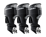Тройка из 2 моторов Suzuki DF325ATX+ 1 мотор DF325ATXX, черные 3xDF325AT