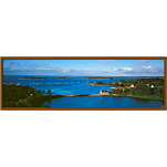Постер Приливная мельница Арзон в заливе Морбиан "Moulin a maree d'Arzon" Филиппа Плиссона Art Boat/OE 339.01.346M 33x95см в коричневой рамке