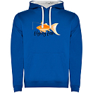 Купить Kruskis SU1067060501K190 Толстовка с капюшоном Flying Fish Two-Colour Голубой Royal Blue / White 3XL 7ft.ru в интернет магазине Семь Футов