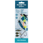 Kinetic F166-257-039 Sabiki Surf Рыболовное Перо Бесцветный Yellow / Pearl 1/0 