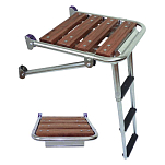 Forniture nautiche italiane 3030430 303043 3 Шаги Лестница С Платформа Brown / Silver 390 x 450 mm 