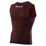 Sixs U00SMXSLDRFI Безрукавная базовая футболка SMX Красный Dark Red SL