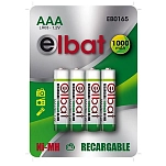 Elbat EB0165 LR03 AAA 1000mAh Аккумуляторная батарея 4 единицы Multicolor