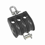 Barton marine 66699 T1 Тройной поворотный шкив с опорой Серебристый Black