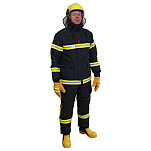 Lalizas 74303 Antipiros Комплект костюма пожарного SOLAS/MED Черный Black / Yellow XL 