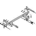 Blue ox 123-BX1139 Jeep Wrangler Опора опорной плиты фаркопа Серый Grey