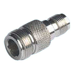 Glomex GLORA159 N Гнездовой разъем к T N C Женский адаптер Серебристый Nickel Plated 50 Ohm 