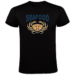 Kruskis CA65500502C066 Футболка с коротким рукавом Seafood Crab Черный Black 2XL