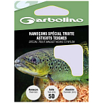 Garbolino competition GOMAD0723-L12H16 Trout Asticot связанный крючок нейлон 12 Зеленый 16 