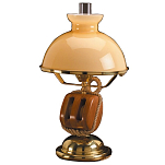 Лампа настольная лакированная Foresti & Suardi "Полиспаст" Porto Marghera 3131.BCO E27 220/240 В 105 Вт белое стекло
