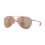 Costa 06S6003-60031458 Зеркальные поляризованные солнцезащитные очки Piper Satin Rose Gold Copper Silver Mirror 580G/CAT2