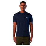 North sails 692901-0802-XXL Футболка с коротким рукавом Logo Голубой Navy Blue XL