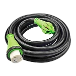 Fultyme rv 590-2998 Удлинительный кабель с фиксатором-кольцом (мама) 7.62 m Зеленый Black / Green 50A