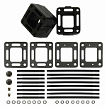 Barr marine BARRMC-20-93320A3 Mercruiser V8 7.62 cm Комплект удлинителей выпускного колена  Grey / Black