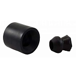Jr products 342-10665 Держатель двери бампера с низким профилем Серебристый Black 38.1 x 31.75 mm