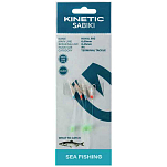 Kinetic F106-167-021 Sabiki Royal Рыболовное Перо Бесцветный Holo Fishskin / Red / Blue