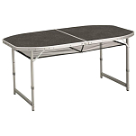 Стол складной Outwell Hamilton 530057 80x150x43/65/70см из алюминия с сетчатой полкой черный