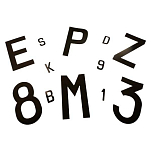 Euromarine 121115 G Пластиковые наклейки с буквами Белая Black 120 mm