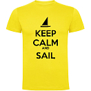 Купить Kruskis CA65500603S090 Футболка с коротким рукавом Keep Calm And Sail Желтый Yellow 3XL 7ft.ru в интернет магазине Семь Футов