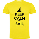 Kruskis CA65500603S090 Футболка с коротким рукавом Keep Calm And Sail Желтый Yellow 3XL