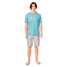 Купить Oakley FOA407158-7CC-XL Футболка с коротким рукавом для защиты от солнца Bark sun Голубой Pacific XL 7ft.ru в интернет магазине Семь Футов
