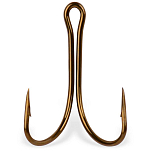 Mustad 3674-BR-6-336 Classic Line Limerick Двойной Крючок Золотистый Bronze 6 
