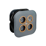 Solera 20017 Катушка кабеля USB 3 штекера 5 m Серый Grey / Orange  Techinn