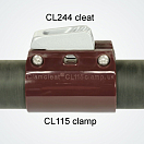 Купить Стопор щелевой для гика Clamcleat Unifiber CL244S1 c нейлоновым зажимом стрелы 36-37мм для троса Ø3-5мм 42x22x20мм из серого алюминия 7ft.ru в интернет магазине Семь Футов