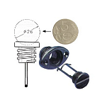 Сливная пробка под отвертку Marine Quality 17393 Ø16/24,5мм из чёрной пластмассы