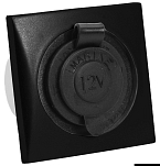 Watertight lighter power socket, black, 14.491.11