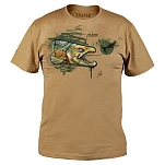 Traper fly 94526 Футболка с коротким рукавом Art Trout Бежевый Sand M