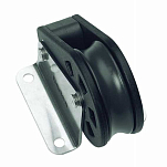 Barton marine 7804150 750kg Вертикальный одноблочный шкив Black 54 x 17 mm