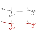 Savage gear SVS54883 Carbon49 Double Stinger Крюк Серый  Gunsmoke / Red 1/0