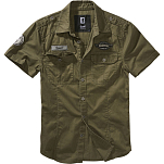 Brandit 4033-1-3XL Рубашка с коротким рукавом Luis Vintage Зеленый Olive 3XL