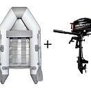 SEATEC Комплект надувной лодки NEMO 230 + MERCURY F3.5MH / светло-серый
