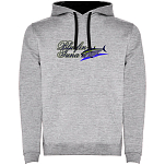 Kruskis SU1067055802K045 Толстовка с капюшоном Bluefin Tuna Two-Colour Серый Heather Grey / Black 2XL