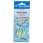 Flashmer PT5K Petits Vers Перо Rig Crevette Белая  Crevette