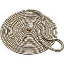 Купить Seachoice 50-40031 Dock Line 13 mm Double Braided Nylon Rope Серый Gold / White 4.6 m  7ft.ru в интернет магазине Семь Футов