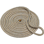 Seachoice 50-40031 Dock Line 13 mm Double Braided Nylon Rope Серый Gold / White 4.6 m 