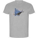 Kruskis CA66900458K132 Футболка с коротким рукавом Fish ECO Серый Heather Grey XL