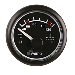 Индикатор температуры охлаждающей жидкости Wema IPTR-BB-40-120 Ø62/52мм 300-23Ом 12/24В +40°C–+120°C(+105°F–+250°F) черный