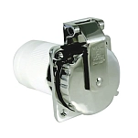 Marinco 6371EL-B Вход 50 А/с задним корпусом 125V Серебристый Stainless Steel