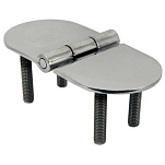 Euromarine 004437 Нержавеющая сталь M8 4 M8 Болты Шарнир Silver 120 x 60 mm