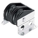 Harken 223 Double Upright Big Bullet Lead Block Черный Silver / Black