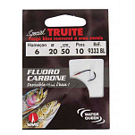 Ragot 150622021 Special Trout Spade 9333BL Связанные Крючки 0.5 m 0.225 mm Серебристый 6 